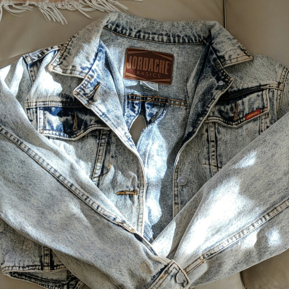 Vintage Jordache acid wash denim jacket